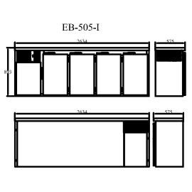 Nevera para barriles con puertas de cristal para 4 barriles de 30l ø40cm - Efficold EB-504 IPC C/ILU