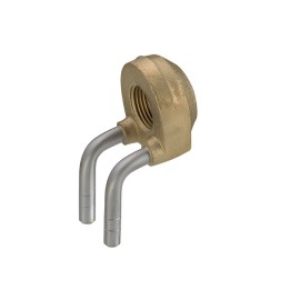 Bloque de refrigeración (tubos en 90º) para grifos con rosca 5/8"