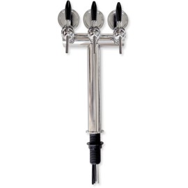 Columna "T" 3 salidas 5/8" con grifos Cosmo y medallones, preinstalada con tubos