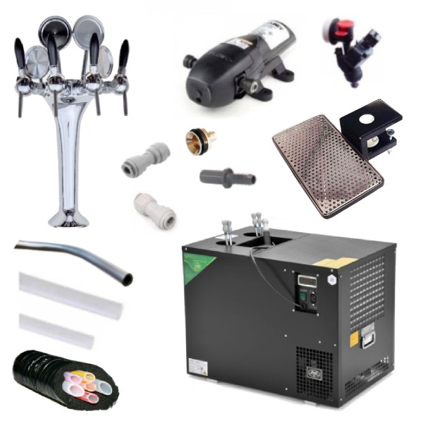 lindr-as-40 Enfriador bajobarra para vino con 2 serpentines y termostato digital