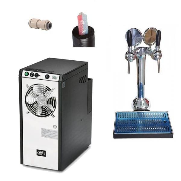 Pack preinstalado para barco o foodtruck - enfriador DryWet 70/K + columna con 2 grifos + bandeja con soporte y desagüe Pack preinstalado para barco o foodtruck - enfriador DryWet 70/K + columna con 2 grifos + bandeja con soporte y desagüe