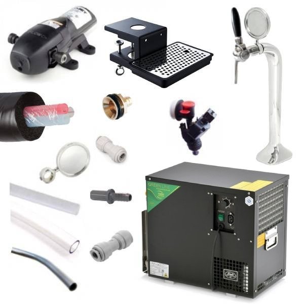 Pack BIB columna con 1 grifos + enfriador AS 40 + bomba Bevjet Compact + cabezal BIB Vitop